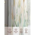 thumbnail image 6 of Spring Green Leaf Sheer Curtains 72 Inch Length 2 Panels Set, Botanical Retro Oil Painting Plant Voile Window Treatment Rod Pocket Curtains Sheers Drapes for Bedroom/Living Room/Kitchen 52"x72"x2, 6 of 7