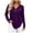 Purple, variant on Lmueinov Plus Size Womens Long Sleeve Shirts V-Neck Solid Button Loose fit Tops Curved Hem Soft Layering Blouses For Women Fall Winter Loungewear