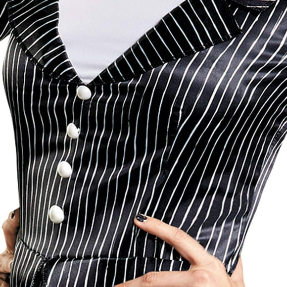Disguise mens Disney Women's Jack Skellington Deluxe Adult Sized Costume, Multi, L 12-14 US