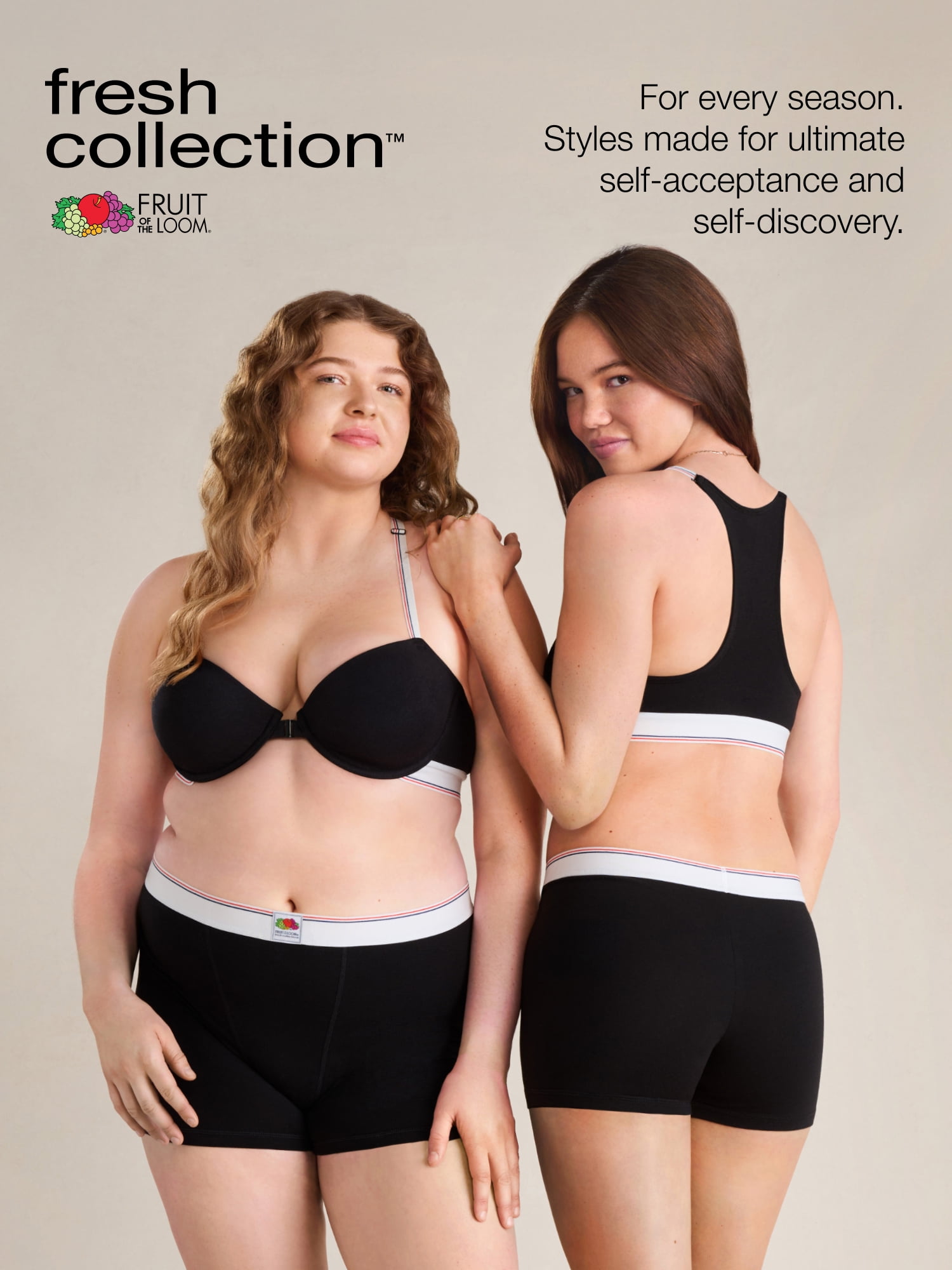 Fresh by Fruit of the Loom Women's Cotton Front Close Racerback T-Shirt Bra, Size XS-XXL