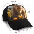thumbnail image 2 of Naloa Sunflower Cow Pasture Adult adjustable Print Baseball Hat, Patchwork curved brim baseball capfor Men and Women, One Size, 2 of 5