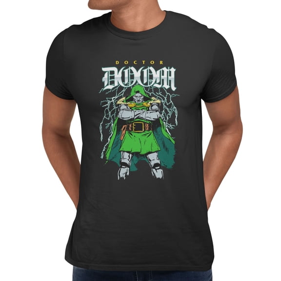 Marvel Comics Retro Doctor Doom No Time For Games Comic Villain Men's T Shirt (Black, S-XXXL)