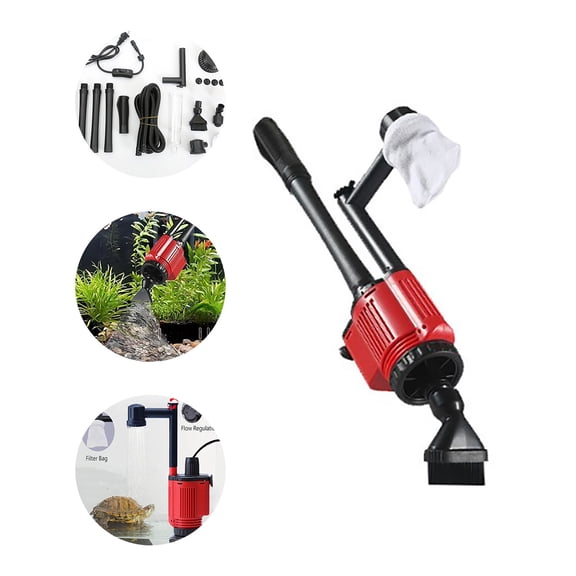 Aquarium Gravel Cleaner, 28W Electric Automatic Removable Vacuum Water Changer Sand Algae Cleaner Filter Changer  for Water Change Wash Sand Algae Cleaner Water Shower and Water Circulation