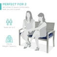 Best Choice Wicker Outdoor Seat 2Person, Garden Patio w/ 700lb