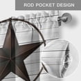 thumbnail image 6 of Texas Star Western Farmhouse Short Window Curtain Valances, Brown Farm Country Gray Wooden Board Rod Pocket Kitchen Valances for Living Room Bedroom Bathroom Cafe 42" x 12", 6 of 8