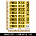 thumbnail image 2 of File Double Border Sticker Set - Yellow - Matte Finish - 2.00" Large, 2 of 7