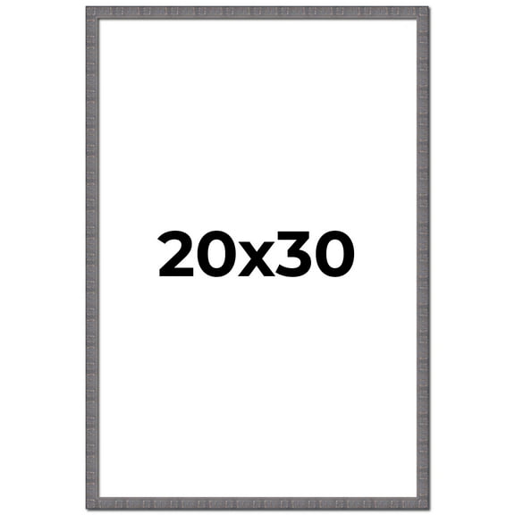 20x30 Frame Blue Kingsley Pewter Solid Wood Picture Frame Width 0.75 Inches |Interior Depth 0.5