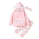 thumbnail image 1 of Gibobby Conjunto deportivo para niños Conjunto de ropa con capucha de manga larga con dibujos animados suaves para bebés y niñas pequeñas(Rosa,18-24 Meses), 1 of 5