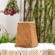 thumbnail image 4 of Naiovety Botella de flores de escritorio, cesta de almacenamiento de decoración de tejido de ratán a la moda, contenedor de jarrón hecho a Jardín y Patio Caqui 14cm, 4 of 6