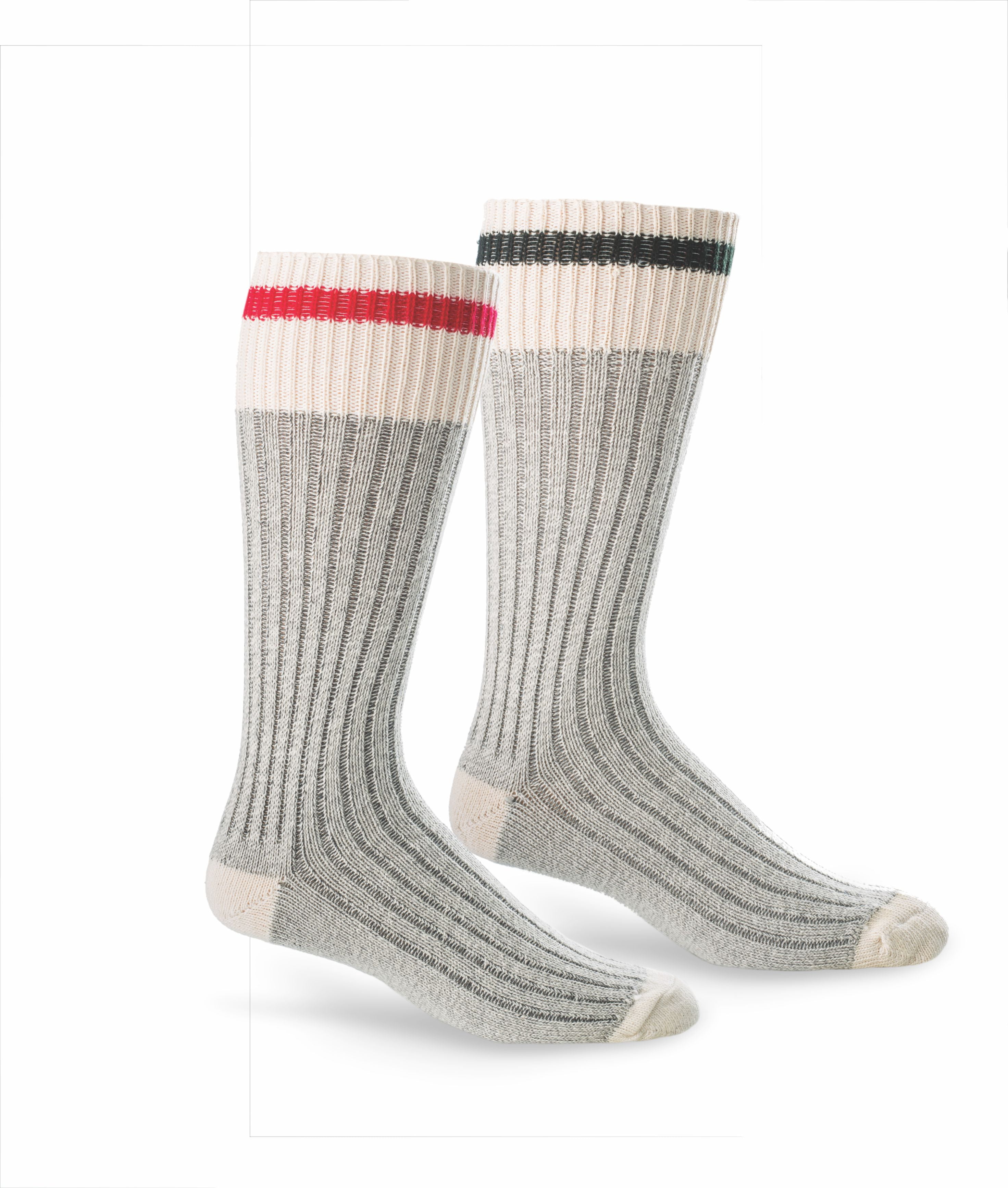 Stanfield's Unisex Stripe Cotton Blend Socks, 2 Pack