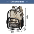 thumbnail image 4 of Large Clear PVC Backpack Heavy Duty See Through Backpack for Adults Work Travel, Leopard Bow Printed 12L, 4 of 8