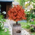 thumbnail image 5 of Planta artificial de simulación de otoño para decoración de exteriores, para jardín, patio, puerta principal, ventana, alféizar, decoración del hogar, follaje realista, resistente a la intemperie, ba, 5 of 5