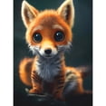 thumbnail image 1 of Adorable Cute Baby Fox Painting Kids Room Large Wall Art Poster Print Thick Paper 18X24 Inch, 1 of 4