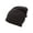 Grey/Black, variant on Womens Double Layered Torn Look Beanie - Purple/Black