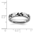 thumbnail image 5 of Sterling Silver Stackable Expressions Polished Enameled Flower Ring Size 6, 5 of 5