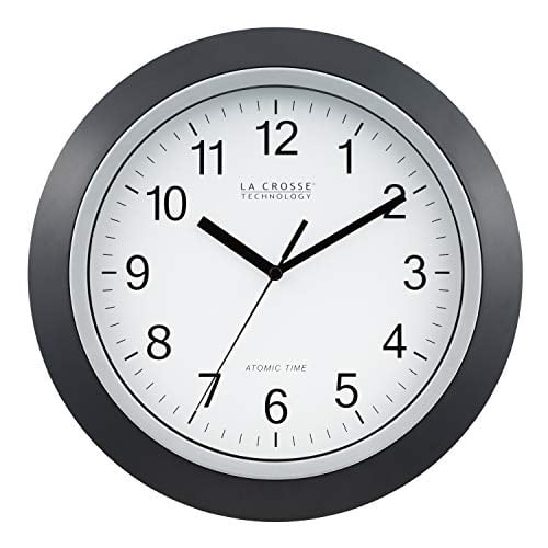 La Crosse Technology WT-3129BÂ  Horloge Murale Analogique Atomique de 12 Pouces (Noir)