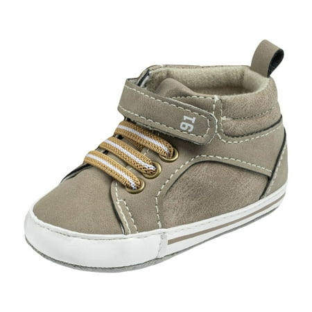 Zshosam Baby Boys Girls Shoes High Tops Ankle Sneakers Soft Anti-Slip Sole for First Walkers(Beige 13)
