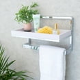 thumbnail image 5 of Danya B. Bathroom Wall Mounted Chrome Towel Rack with Removable White Tray Shelf, 5 of 7