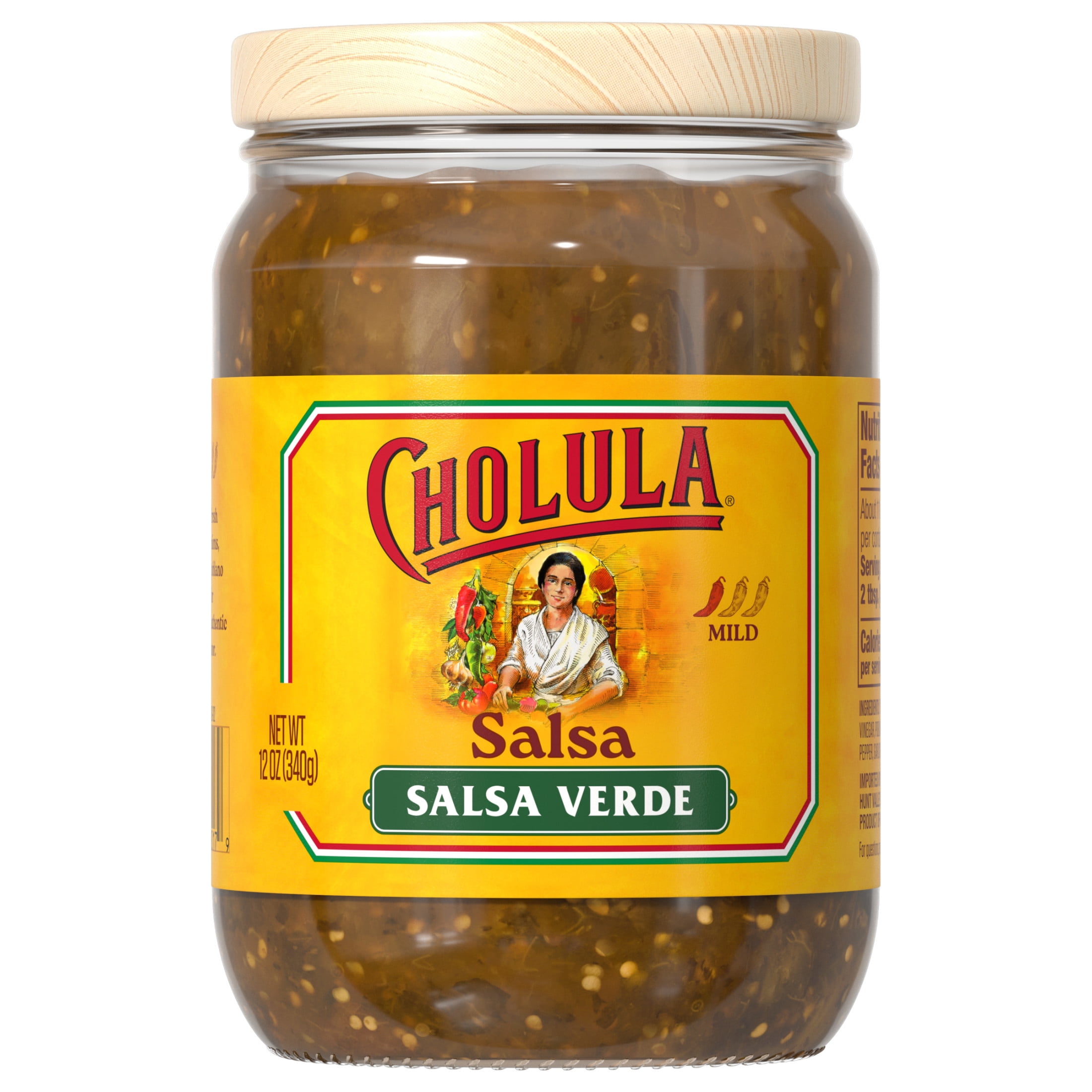 (4 pack) Cholula Gluten Free Salsa Verde - Mild Salsa, 12.0 oz Jar