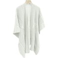 thumbnail image 4 of LinYooLi Poncho Cape Élégant pour Femmes - Croisé devant Couleur Unie - Cardigan Tricoté, 4 of 7