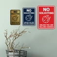 thumbnail image 4 of Portrait Round No Soliciting Unless You Are Selling Cookies Sign (Brushed Gold) - Small, 4 of 7