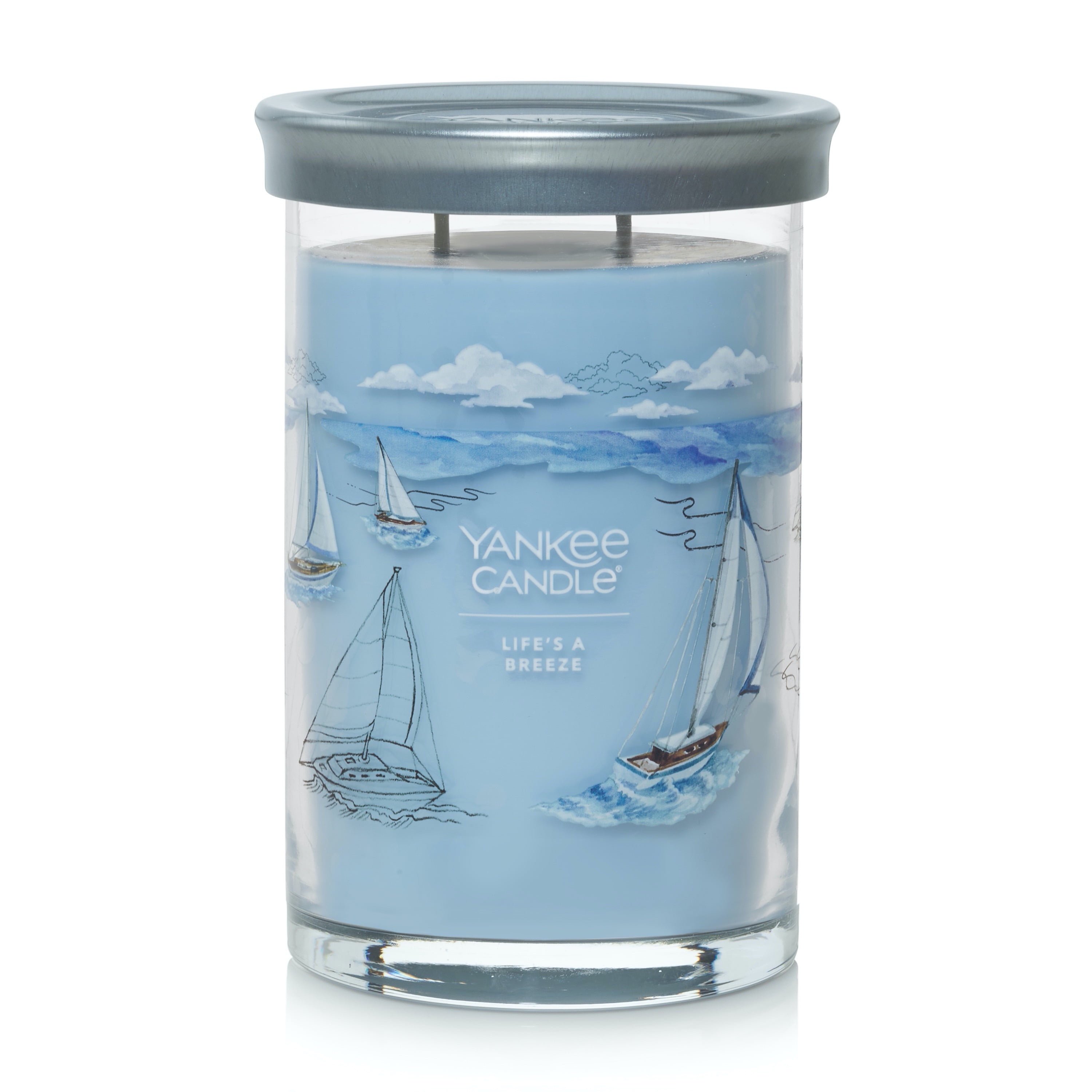 Yankee Candle Life's A Breeze Signature Large Tumbler Candle, Blue, 1-Pieces