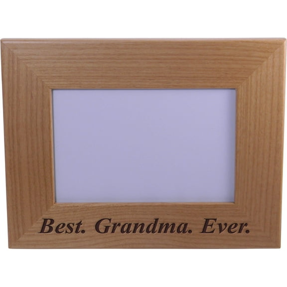 Best Grandma Ever 4x6 Inch Wood Picture Frame - Great Gift for Mothers's Day, Birthday or Christmas Gift for Mom Grandma Wife Grandmother