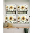 thumbnail image 2 of American Pastoral Style Short Blackout Curtains 24 Inch Long Sunflower Butterfly Plant Rod Pocket Kitchen Curtains, 2 Panels Thermal Insulated Room Darkening Drapes for Bedroom, 42"W x 24"L, 2 of 5