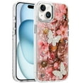 thumbnail image 6 of XPM for Motorola Moto G 5G 2025 Phone Case, Epoxy Glitter Flowers Bling 3D Butterfly Fashion TPU Hybrid with Shockproof Protection Cover for Moto G 5G (2025) (Rose Gold), 6 of 8