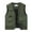 Army Green, variant on IROINNID Men's V-Neck Sleeveless Solid Color Loose Thin Sport Multi-bag Quick-drying Vest Mountaineering Tooling Outdoor Vest Jackets