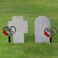thumbnail image 4 of Memorial Grave Markers for Cemetery, Heart Memorial Plaque Stake Cardinals Garden Stake Memorial Metal Grave Stake Decoration for Mom Dad Cemetery Outdoors Yard Garden, 4 of 7