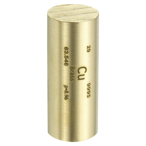 Uxcell Brass Cube, 0.8x2" Cu Density Stick High Density Element Rod Unique Metal Cube Periodic Table of Elements Collections Lab Experiment Teacher Scientific Classes, Square