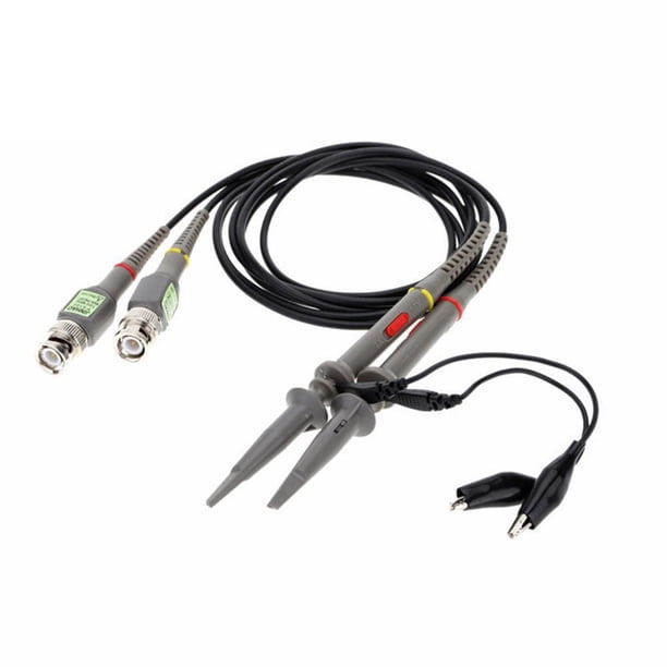 2 Uds P6100 100MHz 1X 10X Sondas Prueba Clip Alcance BNC Kit Sonda Osciloscopio