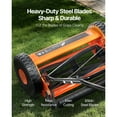 thumbnail image 2 of KFFKFF 16-Inch Manual Push Reel Lawn Mower, 5-Blade Design, Adjustable Cutting Height from 0.6 to 1.75 Inches, Walk-Behind Mower with Grass Collection Bag for Lawns, Driveways, and Courtyards, 2 of 9