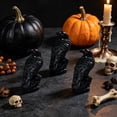 thumbnail image 5 of Halloween Crow Figurine Set, 3Pcs Resin Black Raven Skeleton Bird Statues with Red Eyes for Gothic Tabletop Decor, Spooky Party Props for Home Garden Yard Haunted House and Holiday Display, 5 of 5
