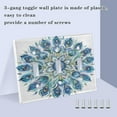thumbnail image 4 of 2 Gang Light Switch Cover Plate Mandala Peacock Feathers Wall Plate Decorate Electrical Outlet Cover Plates 4.56”x4.48”, 4 of 8
