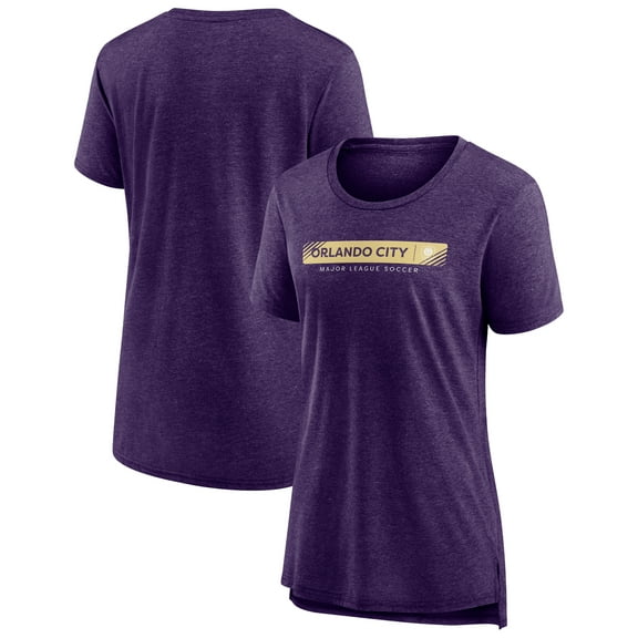 Women's Purple Orlando City SC Barred Access Tri-Blend T-Shirt
