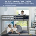 thumbnail image 3 of Delta Children Twin Loft Bed with Guardrail and Ladder, Charcoal, 3 of 11