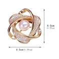 thumbnail image 3 of BAYAIXZ Rhinestone Scarf Ring Buckle Clip Scarf Clip Versatile Brooch (Gold,One Size), 3 of 6