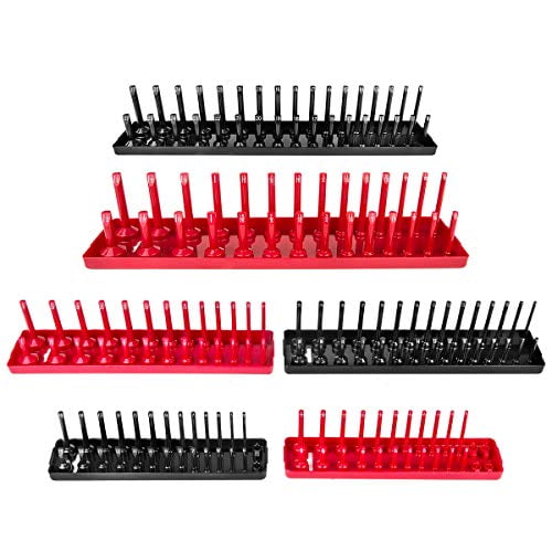 6pcs Socket Organizer Tray Set Red Sae Black Metric Storage Trays 1 4 Inch 3 8 2 Drive Deep And Shadow Holders For Toolboxes Com - Diy Socket Organizer Tray 6pcs Socket Organizer Tray Set Red Sae Black Metric Storage Trays 1 4 Inch 3 8 2 Drive Deep And Shadow Holders For Toolboxes Com - Diy Socket Organizer Tray