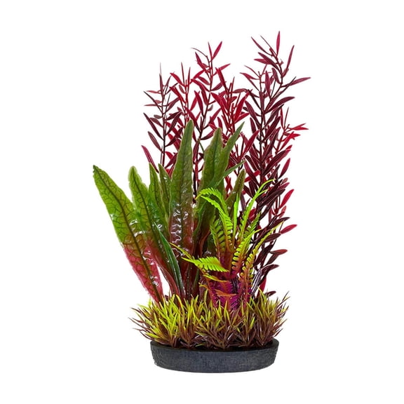Leodye 1PCS Simulated Aquatic Plants & Artificial Flowers, Fish Tank Landscaping Decor for Fresh & Saltwater Aquariums -7.87x3.54x2.17in