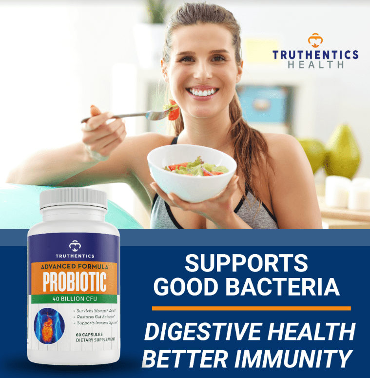 Truthentics Resveratrol 1200 MG Plus Probiotic 40 Billion CFU - Bundle, 60 Count Each - Immune, Heart, Digestive, Gut Health