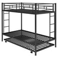 thumbnail image 4 of Twin over Twin Bunk Bed with Trundle, Black, 4 of 14