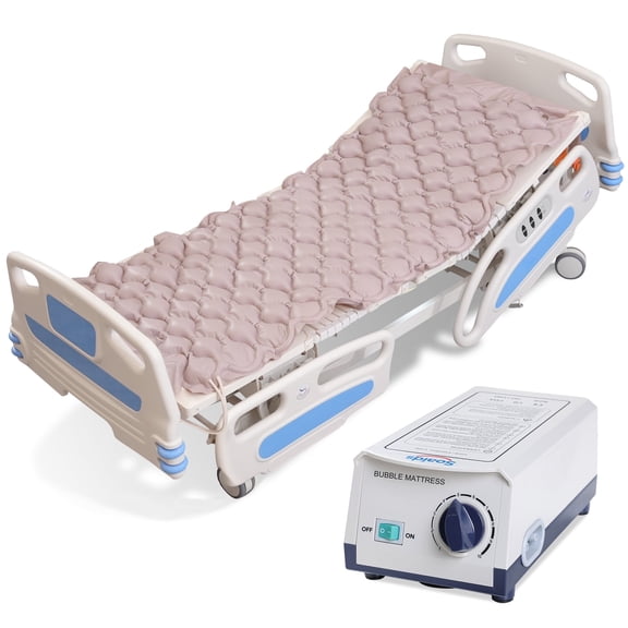 Soaids Alternating Air Pressure Mattress Pad for Bed Sores Prevention, Bubble Cells Medical Topper with Quiet Pump for Individuals at Hospital or Home