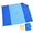 Blue-83x79", variant on Beach Blanket With Umbrella Hole Waterproof Nylon Mat 7ft