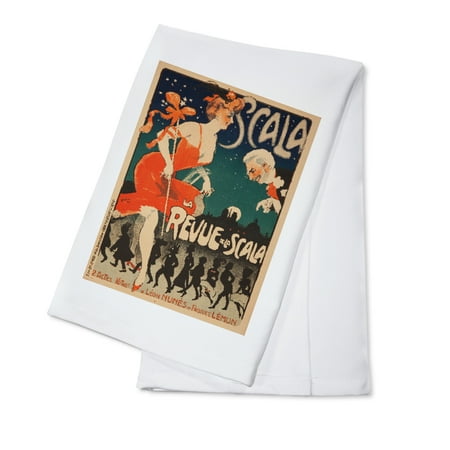 La Scala Handles - Scala - La Revue de la Scala Vintage Poster (artist: Grun) France c. 1905 (100% Cotton Kitchen Towel)