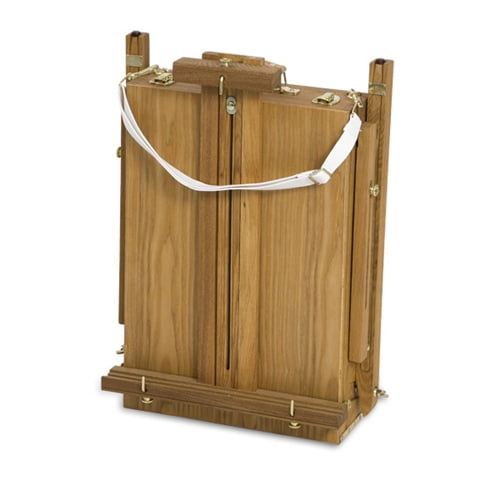 Jullian Escort French Style Easel Includes Travel Sketchbox with 12 Inch Drawer, Wooden Pallete and Shoulder Strap - Birchwood