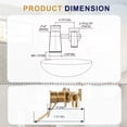 thumbnail image 6 of Wowow Waterfall Single Handle Wall Mounted Bathroom Faucet in Brushed Gold, 6 of 7