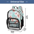 thumbnail image 4 of PVC Transparent Backpacks Clear Backpack for Travel and Outings Watercolor Coral Pink Flowers, 4 of 7