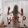 thumbnail image 5 of Halloween Shower Curtain - Bloody Horror Bath Curtains 72x72 Inches Waterproof Fabric with 12 Hooks for Home Bathroom Halloween Party Scary Decorations, 5 of 5